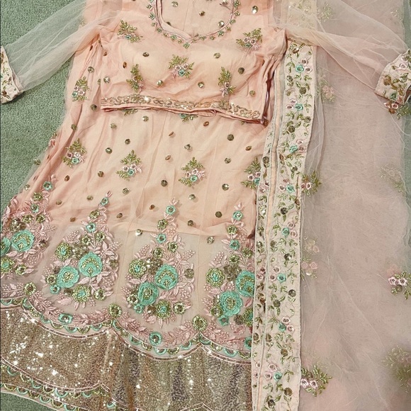 Pink Indian Lehenga - Picture 4 of 7